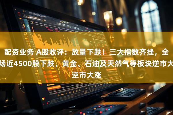 配资业务 A股收评：放量下跌！三大指数齐挫，全市场近4500股下跌，黄金、石油及天然气等板块逆市大涨